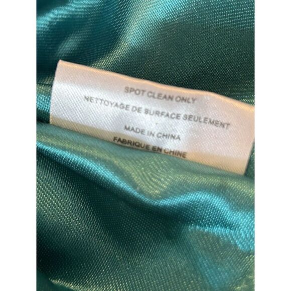 Green Beaded Embroidered Paisley Evening Bag Interchangeable Straps - Picture 7 of 8